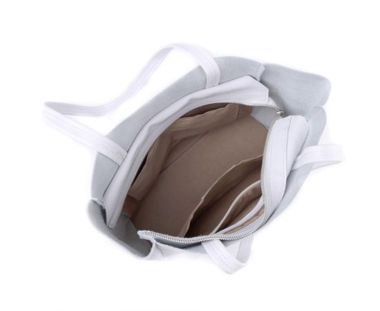 Купить Практичная сумка-шоппер из натуральной кожи Shvigel 22844 Белая, фото , изображение 6, характеристики, отзывы