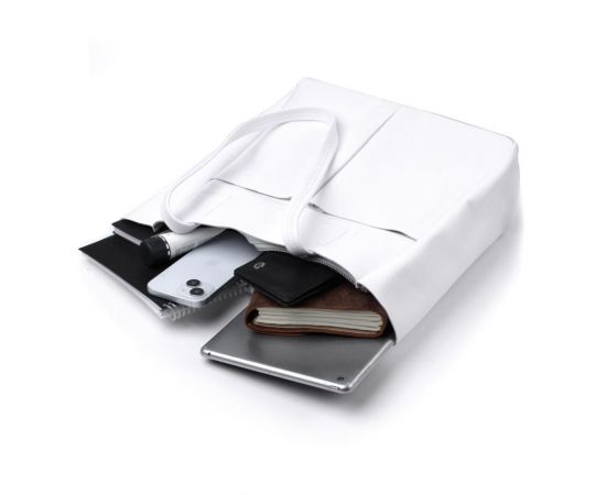 Купить Практичная сумка-шоппер из натуральной кожи Shvigel 22844 Белая, фото , изображение 9, характеристики, отзывы