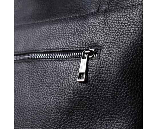 Купить Удобная сумка-шоппер из натуральной кожи Shvigel 22845 Черная, фото , изображение 12, характеристики, отзывы