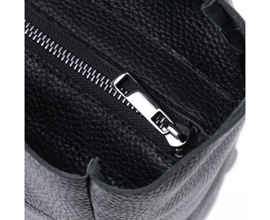 Купить Удобная сумка-шоппер из натуральной кожи Shvigel 22845 Черная, фото , изображение 5, характеристики, отзывы