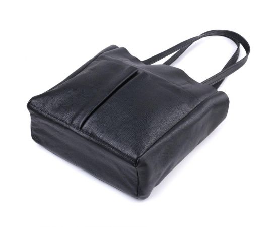 Купить Удобная сумка-шоппер из натуральной кожи Shvigel 22845 Черная, фото , изображение 6, характеристики, отзывы