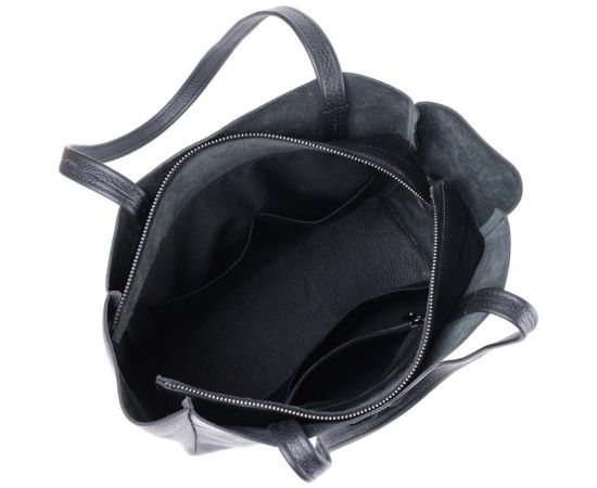 Купить Удобная сумка-шоппер из натуральной кожи Shvigel 22845 Черная, фото , изображение 7, характеристики, отзывы