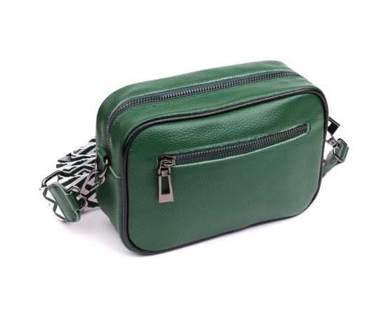 Купить Стеганая женская сумка из натуральной кожи 22857 Vintage Зеленый, фото , изображение 2, характеристики, отзывы