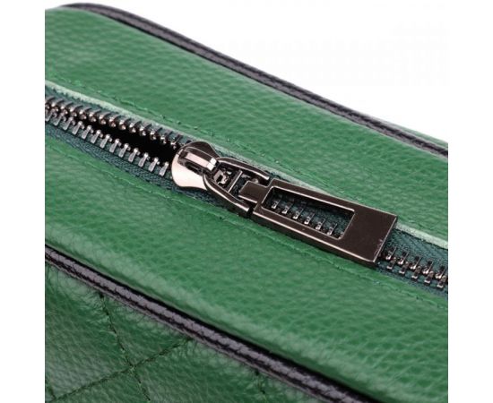 Купить Стеганая женская сумка из натуральной кожи 22857 Vintage Зеленый, фото , изображение 6, характеристики, отзывы