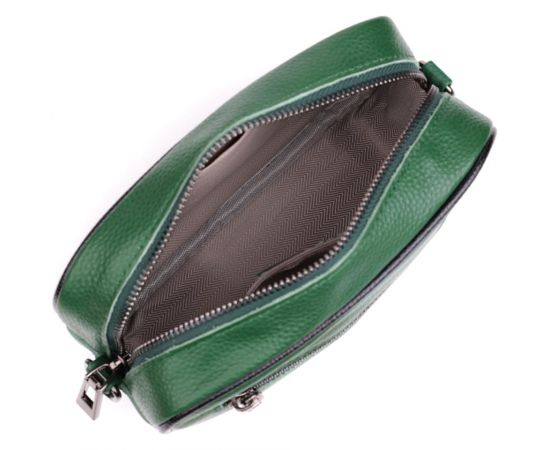 Купить Стеганая женская сумка из натуральной кожи 22857 Vintage Зеленый, фото , изображение 7, характеристики, отзывы