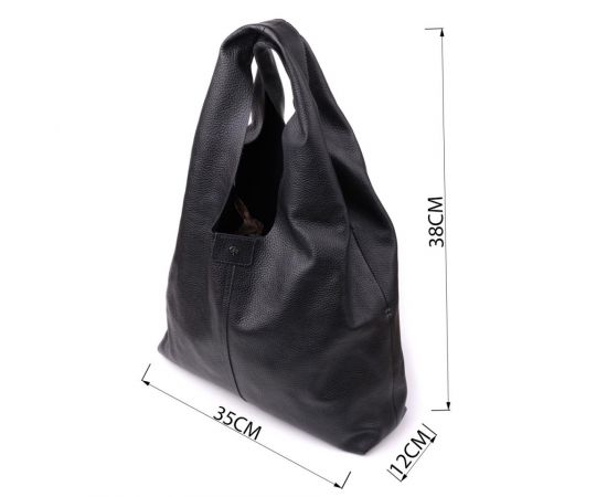 Купить Женский шоппер 2 в 1 из натуральной кожи GRANDE PELLE 22881 Черный, фото , изображение 3, характеристики, отзывы