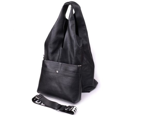 Купить Женский шоппер 2 в 1 из натуральной кожи GRANDE PELLE 22881 Черный, фото , изображение 5, характеристики, отзывы