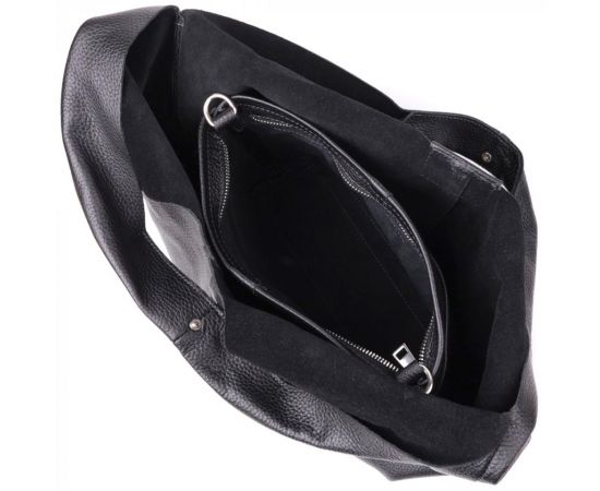 Купить Женский шоппер 2 в 1 из натуральной кожи GRANDE PELLE 22881 Черный, фото , изображение 8, характеристики, отзывы