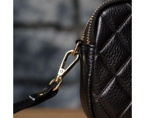 Купить Сумка из натуральной кожи с тремя отделениями для женщин Vintage 22890 Черный, фото , изображение 11, характеристики, отзывы