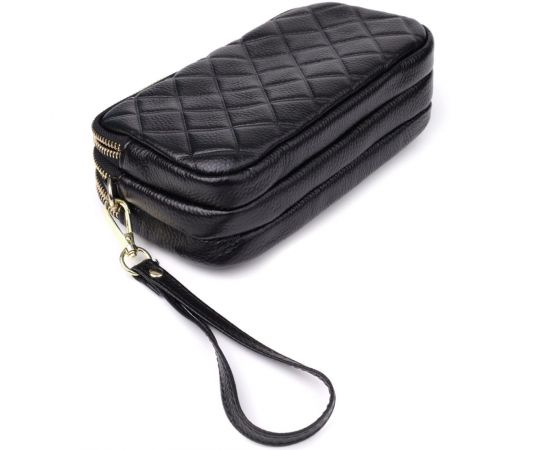 Купить Сумка из натуральной кожи с тремя отделениями для женщин Vintage 22890 Черный, фото , изображение 6, характеристики, отзывы