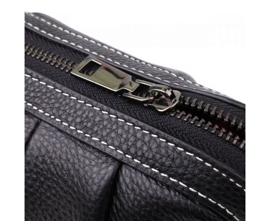 Купить Женская сумка из мягкой натуральной кожи с акцентом на драпировку Vintage 22896 Черный, фото , изображение 6, характеристики, отзывы