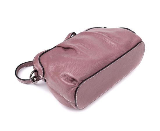 Придбати Женская кожаная сумка с эффектной драпировкой Vintage 22898 Пурпурный, image , зображення 6, характеристики, відгуки