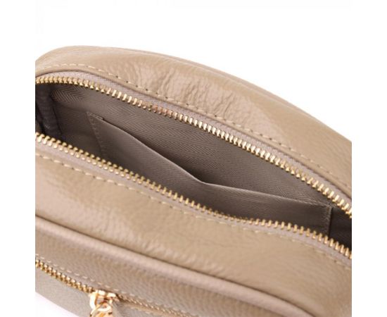 Придбати Женская сумка на каждый день из натуральной кожи Vintage 22901 Бежевый, image , зображення 8, характеристики, відгуки