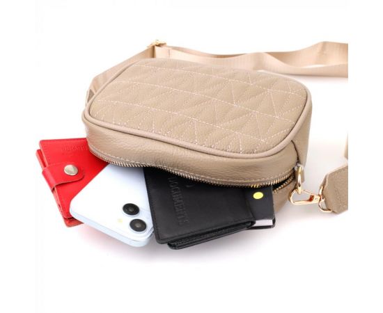 Придбати Женская сумка на каждый день из натуральной кожи Vintage 22901 Бежевый, image , зображення 9, характеристики, відгуки