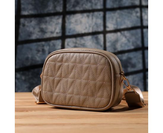 Придбати Женская сумка на каждый день из натуральной кожи Vintage 22901 Бежевый, image , зображення 10, характеристики, відгуки