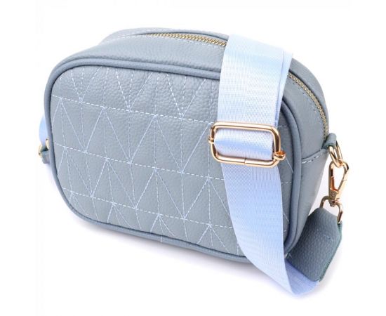 Придбати Женская сумка на каждый день из натуральной кожи Vintage 22902 Серо-голубой, image , характеристики, відгуки