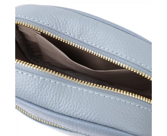 Придбати Женская сумка на каждый день из натуральной кожи Vintage 22902 Серо-голубой, image , зображення 8, характеристики, відгуки