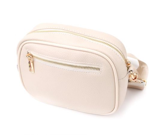 Придбати Женская сумка на каждый день из натуральной кожи Vintage 22904 Белый, image , зображення 2, характеристики, відгуки