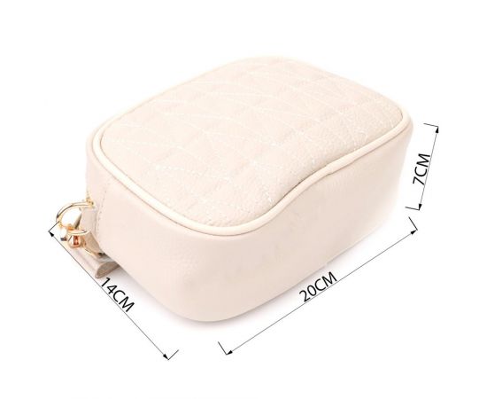 Придбати Женская сумка на каждый день из натуральной кожи Vintage 22904 Белый, image , зображення 3, характеристики, відгуки