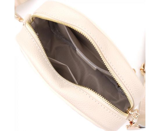 Придбати Женская сумка на каждый день из натуральной кожи Vintage 22904 Белый, image , зображення 7, характеристики, відгуки