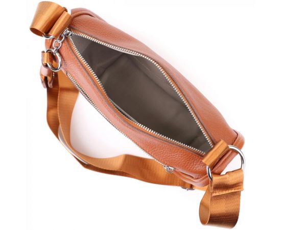 Купить Полукруглая сумка для женщин из натуральной кожи Vintage 22906 Коричневый, фото , изображение 8, характеристики, отзывы