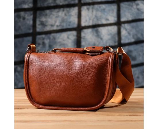 Купить Полукруглая сумка для женщин из натуральной кожи Vintage 22906 Коричневый, фото , изображение 10, характеристики, отзывы