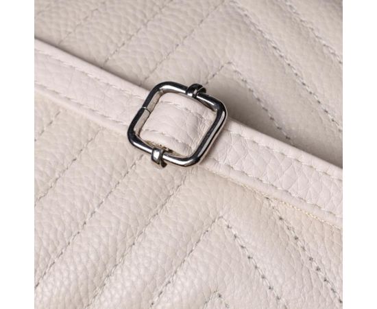 Купить Модная сумка прошита треугольниками из натуральной кожи Vintage 22910 Белый, фото , изображение 11, характеристики, отзывы