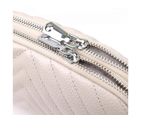 Купить Модная сумка прошита треугольниками из натуральной кожи Vintage 22910 Белый, фото , изображение 5, характеристики, отзывы