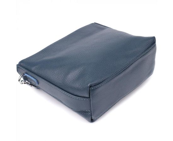 Купить Повседневная женская сумка на плечо из натуральной кожи Vintage 22911 Голубой, фото , изображение 5, характеристики, отзывы