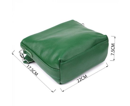 Купить Женская кожаная сумка на каждый день Vintage 22913 Зеленый, фото , изображение 3, характеристики, отзывы
