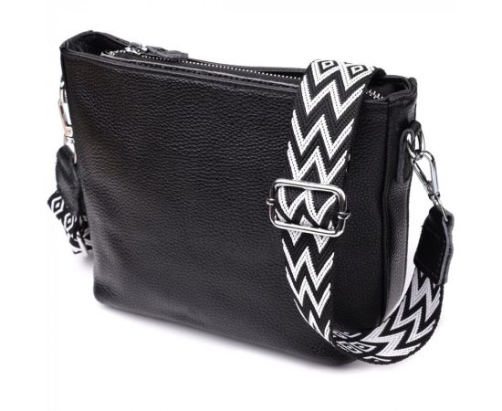 Купить Женская сумка на плечо из качественной натуральной кожи Vintage 22914 Черный, фото , характеристики, отзывы