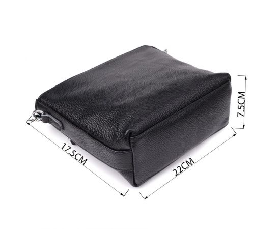 Купить Женская сумка на плечо из качественной натуральной кожи Vintage 22914 Черный, фото , изображение 4, характеристики, отзывы