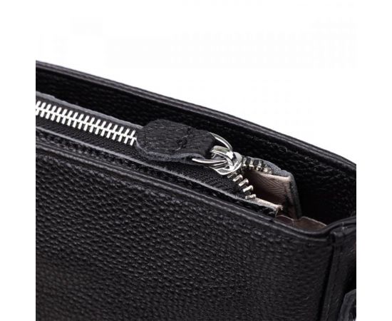 Купить Женская сумка на плечо из качественной натуральной кожи Vintage 22914 Черный, фото , изображение 5, характеристики, отзывы