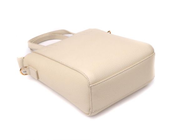 Купить Сумка для женщин из натуральной кожи с модным трапециевидным кроем Vintage 22917 Белый, фото , изображение 5, характеристики, отзывы