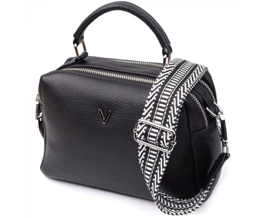 Купить Женская сумка на два отделения из натуральной кожи Vintage 22919 Черный, фото , характеристики, отзывы