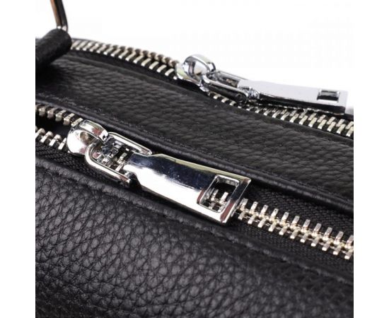 Купить Женская сумка на два отделения из натуральной кожи Vintage 22919 Черный, фото , изображение 5, характеристики, отзывы