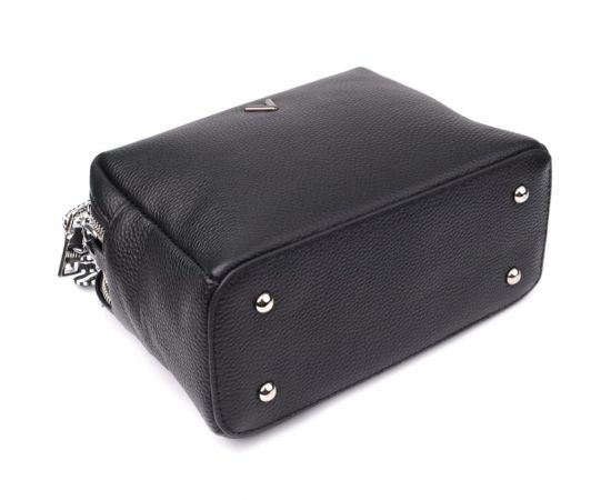 Купить Женская сумка на два отделения из натуральной кожи Vintage 22919 Черный, фото , изображение 6, характеристики, отзывы