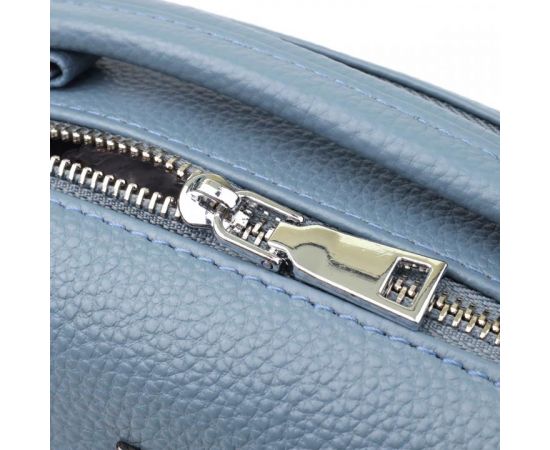 Придбати Женская сумка с двумя секциями из натуральной кожи Vintage 22920 Голубой, image , зображення 5, характеристики, відгуки