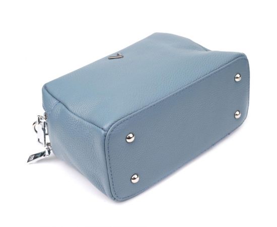 Придбати Женская сумка с двумя секциями из натуральной кожи Vintage 22920 Голубой, image , зображення 6, характеристики, відгуки