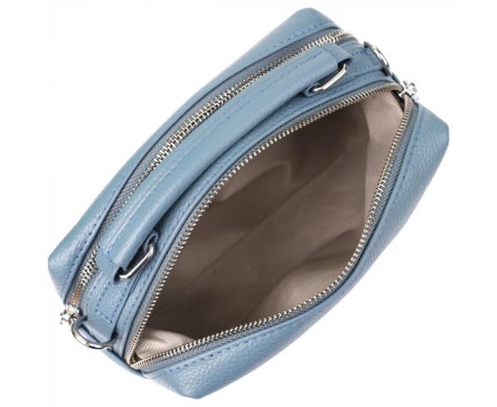 Придбати Женская сумка с двумя секциями из натуральной кожи Vintage 22920 Голубой, image , зображення 7, характеристики, відгуки