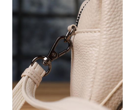 Придбати Компактная женская сумка с трендовым декором из натуральной кожи Vintage 22923 Белый, image , зображення 11, характеристики, відгуки