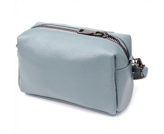 Купить Женская сумка из натуральной кожи с современным декором Vintage 22925 Голубой, фото , изображение 2, характеристики, отзывы