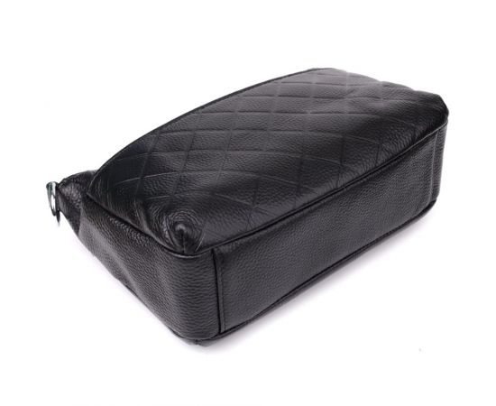 Придбати Женская сумка с двумя ремешками из натуральной кожи Vintage 22926 Черный, image , зображення 5, характеристики, відгуки