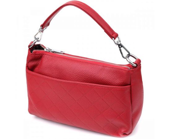 Купить Женская кожаная сумка с двумя удобными ремешками Vintage 22927 Красный, фото , характеристики, отзывы