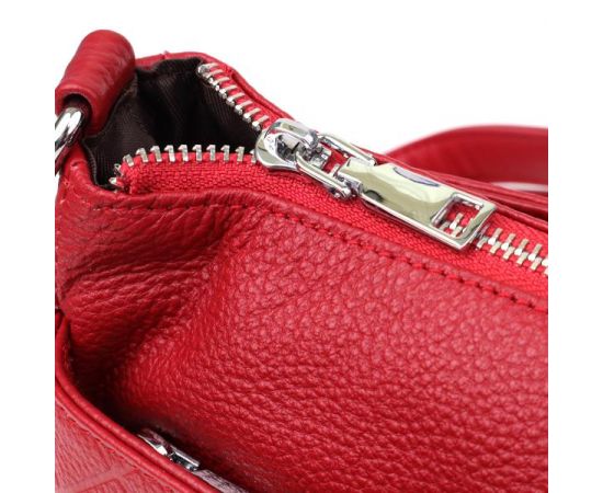 Купить Женская кожаная сумка с двумя удобными ремешками Vintage 22927 Красный, фото , изображение 5, характеристики, отзывы