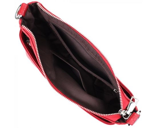 Купить Женская кожаная сумка с двумя удобными ремешками Vintage 22927 Красный, фото , изображение 7, характеристики, отзывы