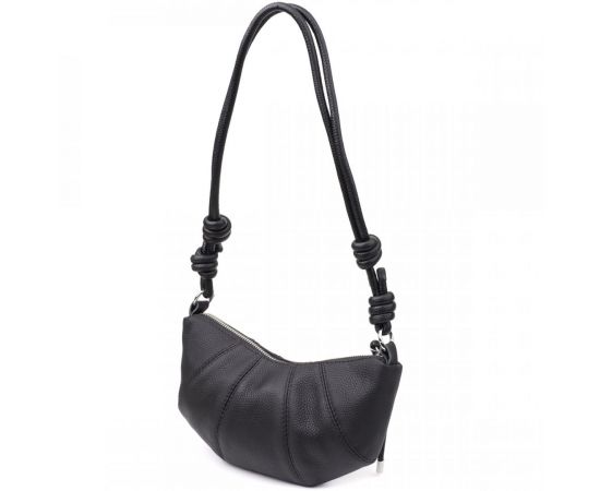 Купить Женская полукруглая сумка из натуральной кожи Vintage 22932 Черный, фото , характеристики, отзывы