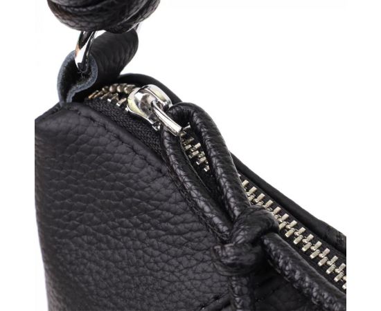 Купить Женская полукруглая сумка из натуральной кожи Vintage 22932 Черный, фото , изображение 5, характеристики, отзывы