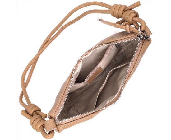 Придбати Женская полукруглая сумка из натуральной кожи Vintage 22933 Бежевый, image , зображення 7, характеристики, відгуки