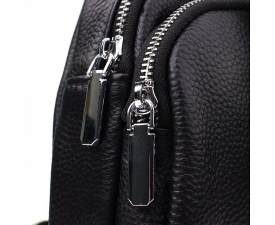 Придбати Женская сумка слинг из натуральной кожи Vintage 22935 Черный, image , зображення 5, характеристики, відгуки